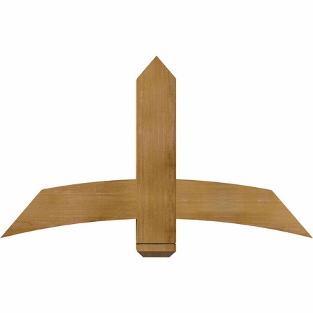 Ekena Millwork Bellingham Rough Sawn Timber Gable Bracket, Western Red Cedar, 48"W x 28"H x 6"D x 6"F, 14/12 Pitch GBW048X28X0606BEL00RWR